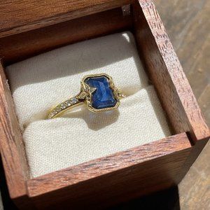ILA Sapphire and 14K Gold Ring